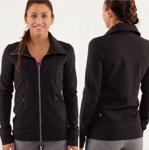 Lululemon Black Daily Yoga High Neck Zip-Up Jacket Size 8